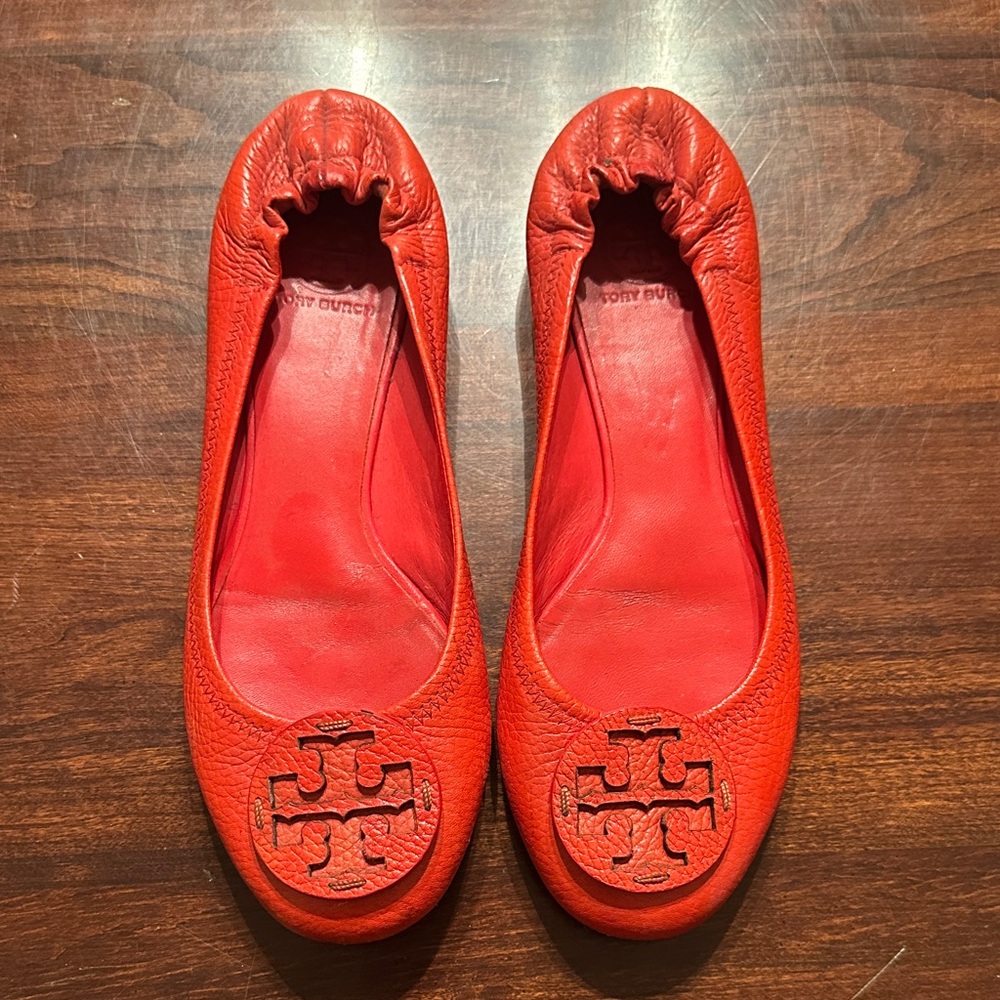 Tory Burch Women's Vibrant Red Loafers